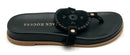 JACK ROGERS Black Leather/Suede "Collins Comfort" Slide Sandal 7.5