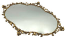 Vintage Gold Filagree Mirrored Vanity Tray