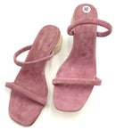 HUMA & BLANCO Mauve Suede Dbl Strap Chachi Sandals 41