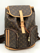 LOUIS VUITTON Vintage Monogram Canvas Tan Vachetta Trim Bosphore Backpack