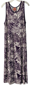 JOHNNY WAS Purple White Butterfly Print Carioca Easy Fit S/L Dress