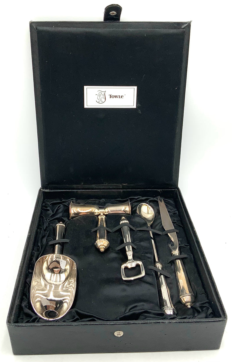 Vintage Towle 5pc Silverplate Bar Set