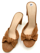 VERONICA BEARD Tan Suede Knot H/H Sandals 8M