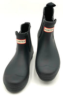 HUNTER Black Rubber Waterproof Chelsea Ankle Boots 9