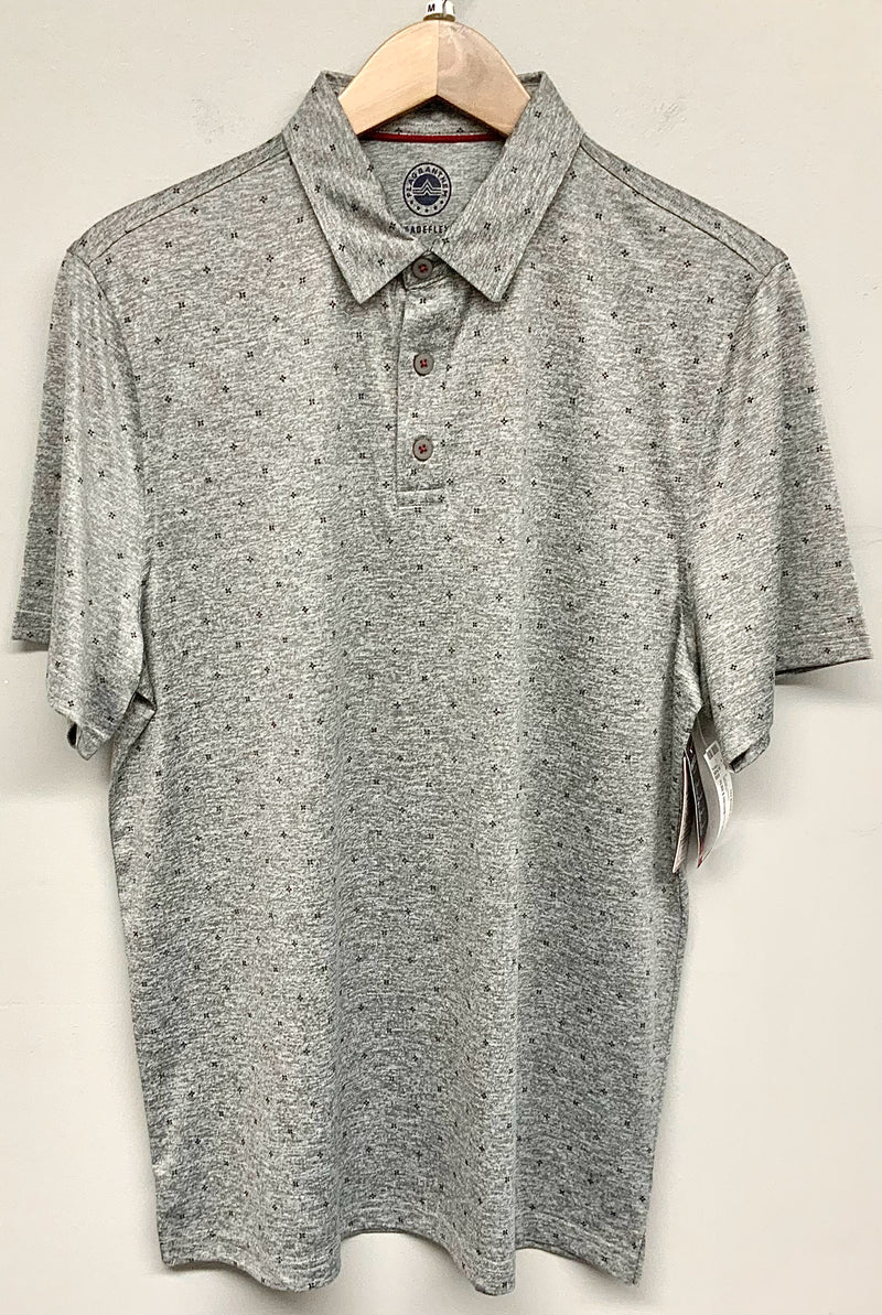 FLAG & ANTHEM Grey Heather Wheaton Dot S/S Polo Shirt