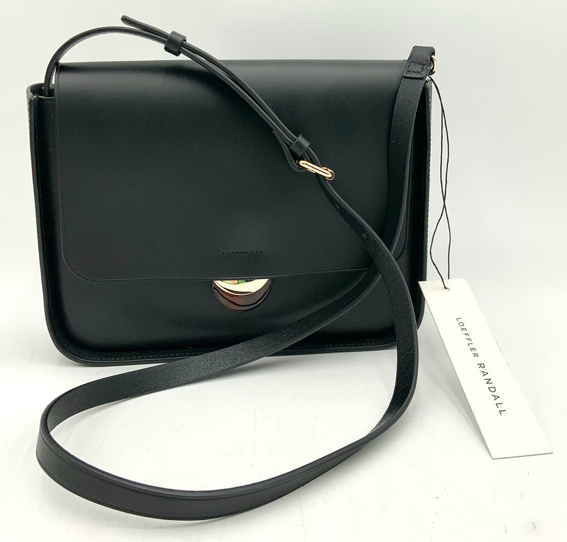 LOEFFLER RANDALL Black Leather Lourdes Crossbody Bag