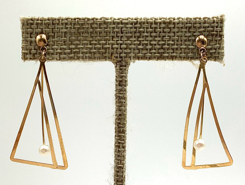 14kt Gold & Pearl Earrings