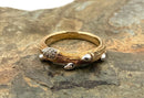 Stephen Dweck Gold Over Sterling Branch Fortuna Diamond Ring