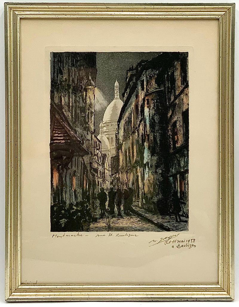 Pair of  Vintage Parisian Etchings