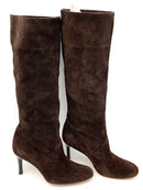 ANTONIO MELANI Brown Suede Heeled Knee High Boots 7M