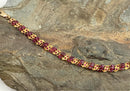 14kt Gold & Lab Grown Ruby Bracelet