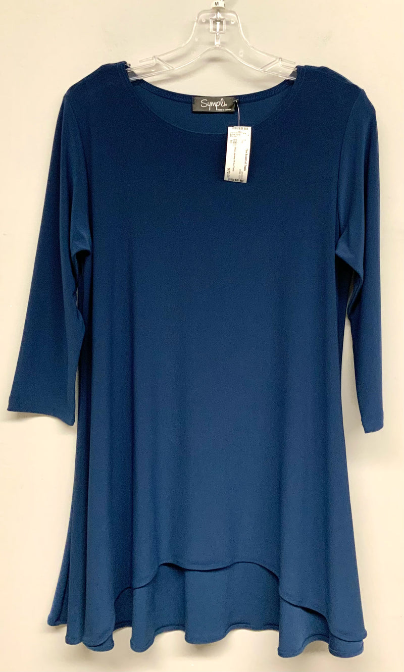 SYMPLI Blue Jersey Hi Lo Tunic