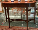 Vintage Demilune Wood Console Table