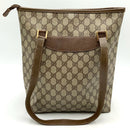 GUCCI Vintage Brown Beige GG Monogram Supreme Canvas Vertical Tote