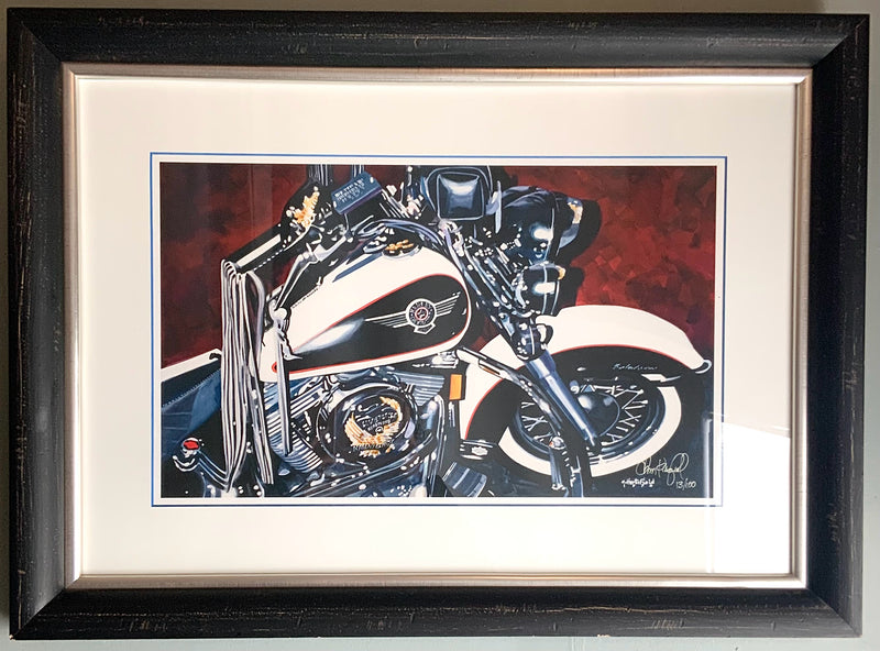 Chris Hartsfield Signed Motorcycle Lithograph