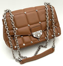 MICHAEL KORS Luggage Tan Quilted Leather Soho Chain Bag