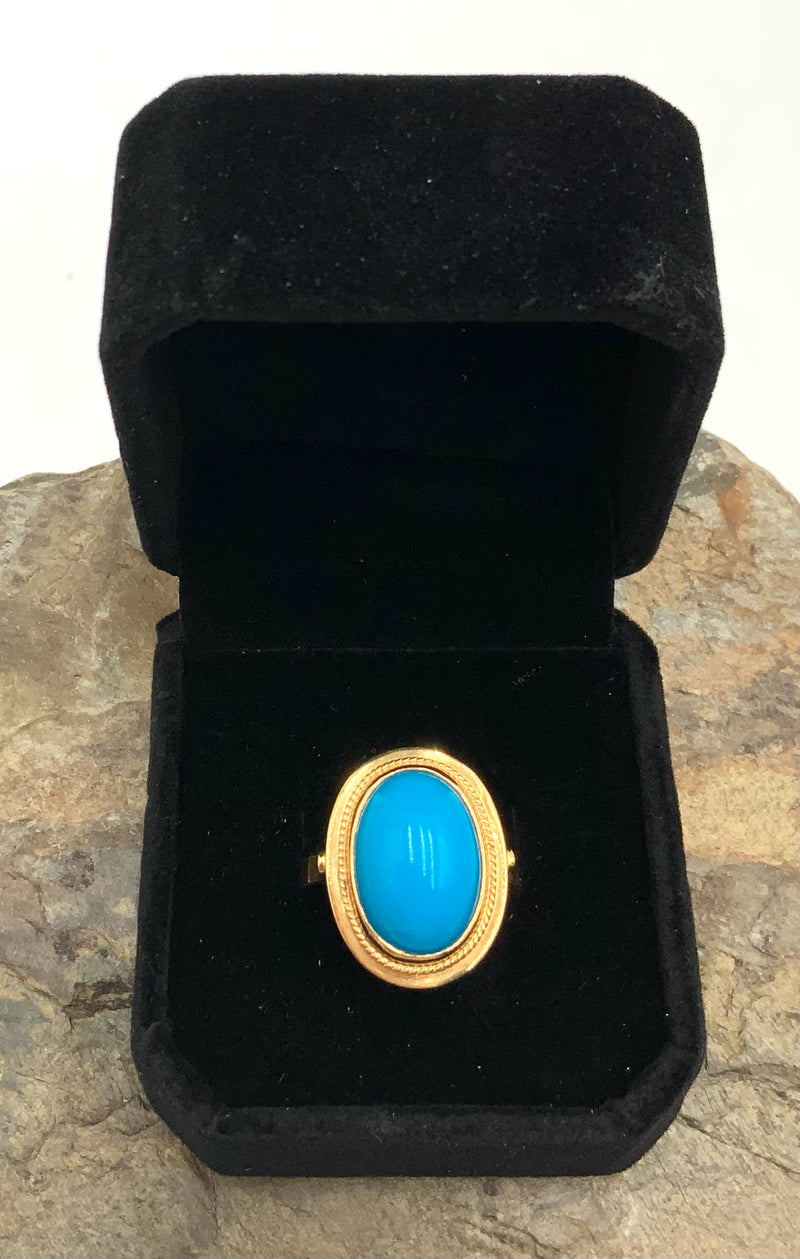 18kt Gold & Persian Turquoise Ring