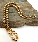 14kt Gold Graduated Beaded Chain Necklace