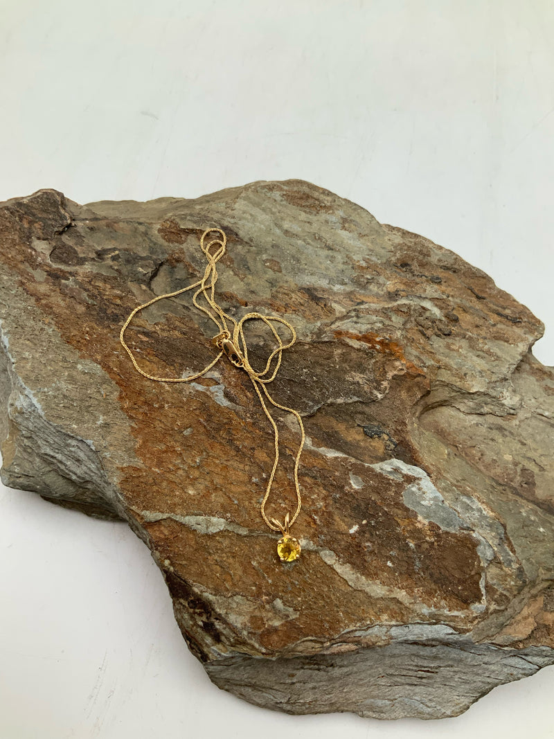 14kt Gold & Zircon Necklace