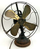 Antique GE Oscillating Brass Blade Fan