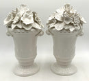 Pair of Fitz & Floyd Savannah Lidded Floral Urns