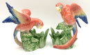 Pair of Fitz & Floyd Ceramic Macaw Candleholders