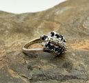 10kt Gold, Diamond & Sapphire Waterfall Ring