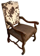 Oversized Arm Chair With Hide Print Upholstery