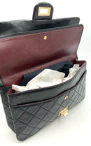 CHANEL Vintage Black Aged Calfksin Quilted 2.55 Re-Issue Anniversary Flap Bag