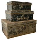 Set/3 Antique Cash Boxes
