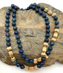 14kt Gold & Lapis Beaded Necklace