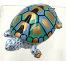 Herend Blue Fishnet Turtle