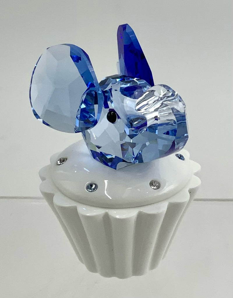 Swarovski Crystal Cupcake Box with Elephant