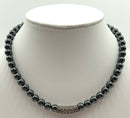 Sterling, Marcasite & Hematite Beaded Necklace