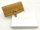 CHLOE Honey Gold Leather Long Portefeuil Marcie Wallet AS IS