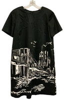 LAFAYETTE 148 Black/White "City Scape" S/S Dress