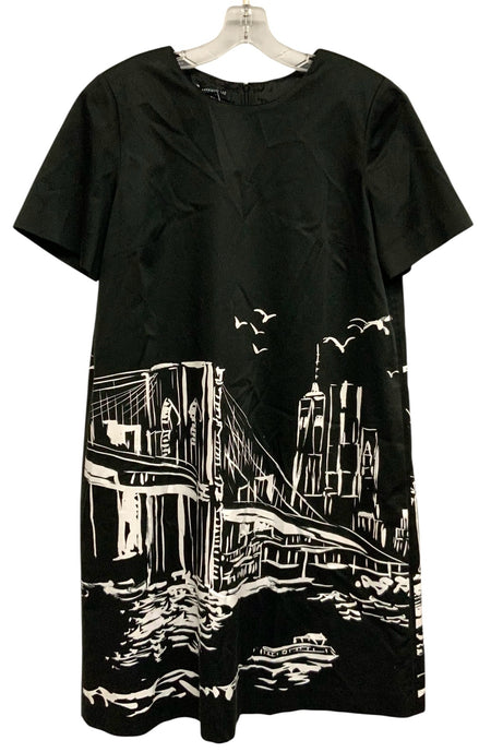 LAFAYETTE 148 Black/White "City Scape" S/S Dress