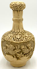 Vintage Bone Look Asian Vase