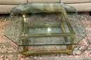 Vintage Brass & Glass Coffee Table