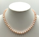 Silver Plated Metal & Freshwater Cultured Pearl Necklace