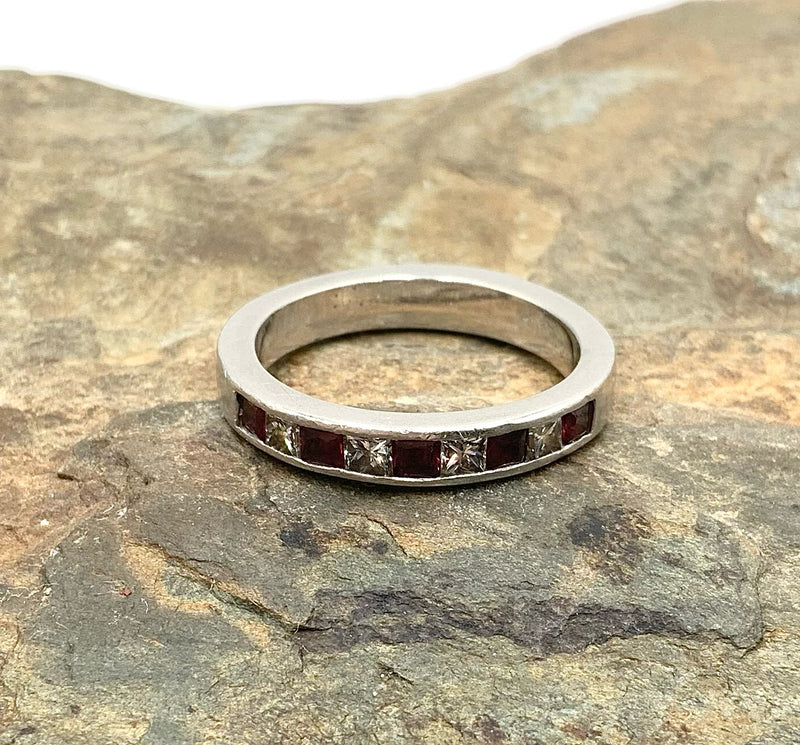 Platinum, Diamond & Ruby Ring