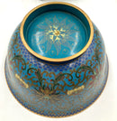 Large Turquoise Cloisonne Bowl on Stand