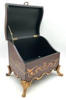 Slant Top Wood Bo With Gilt Accents