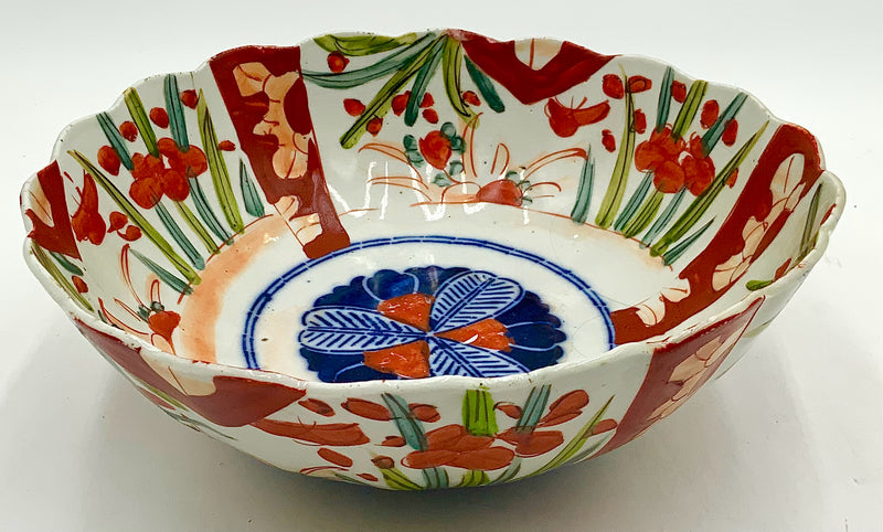 Vintage Imari Scalloped Bowl