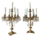 Pair of Vintage Brass Electrified Candelabras
