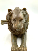 Green Onyx Lion in Repose Statue