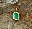 14kt Gold & Chrysoprase Pendant