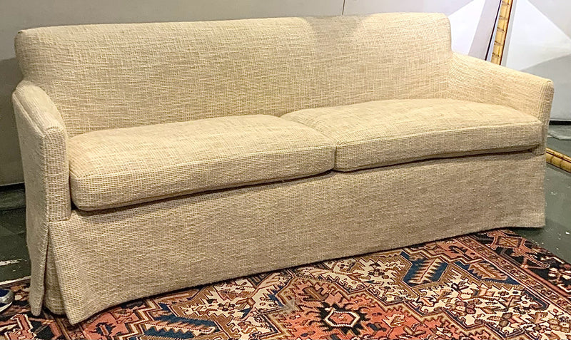 A. Rudin Woven Boucle Sofa