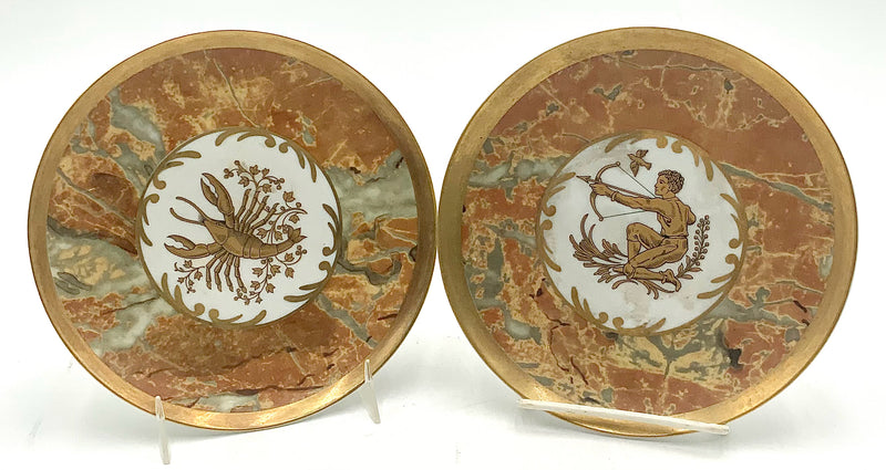 Pair of Vintage Italian Zodiac Plates