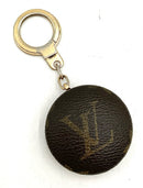 LOUIS VUITTON Vintage Monogram Canvas Round Astrpoil Bag Charm/Keychain AS IS